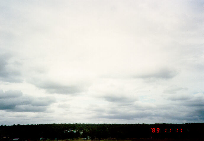 stratocumulus stratocumulus_cloud : Schofields, NSW   11 November 1989