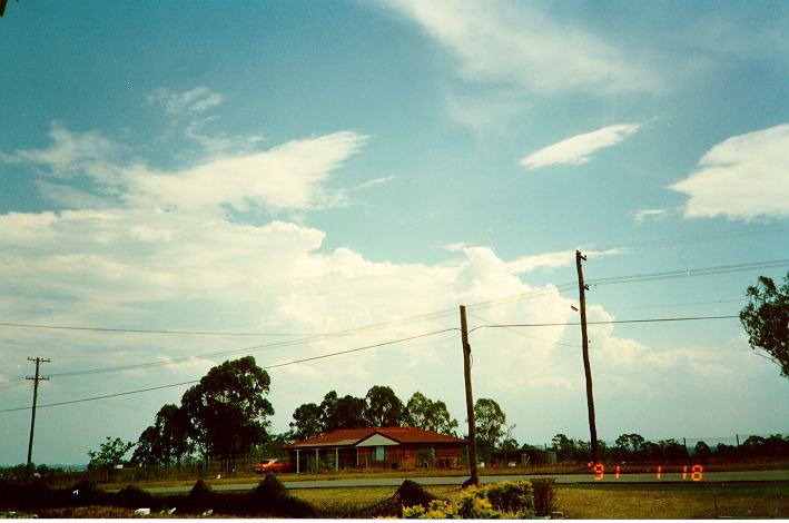 thunderstorm cumulonimbus_incus : Schofields, NSW   18 January 1991