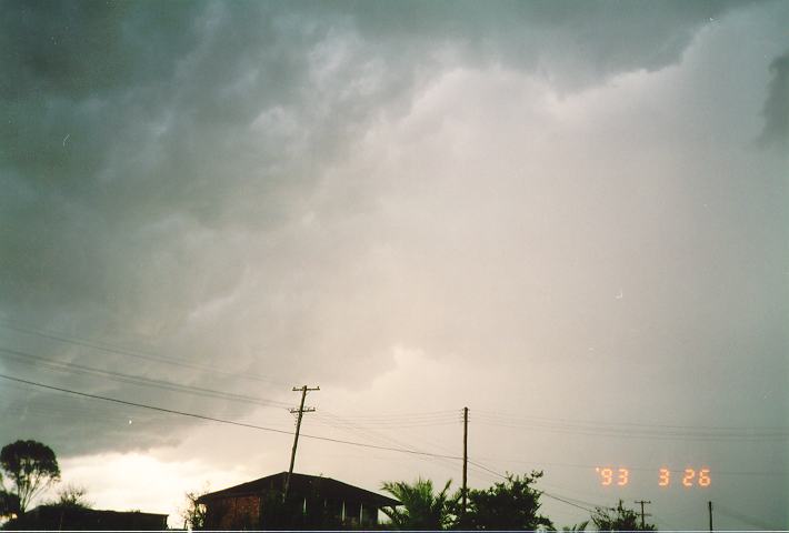 raincascade precipitation_cascade : Schofields, NSW   26 March 1993