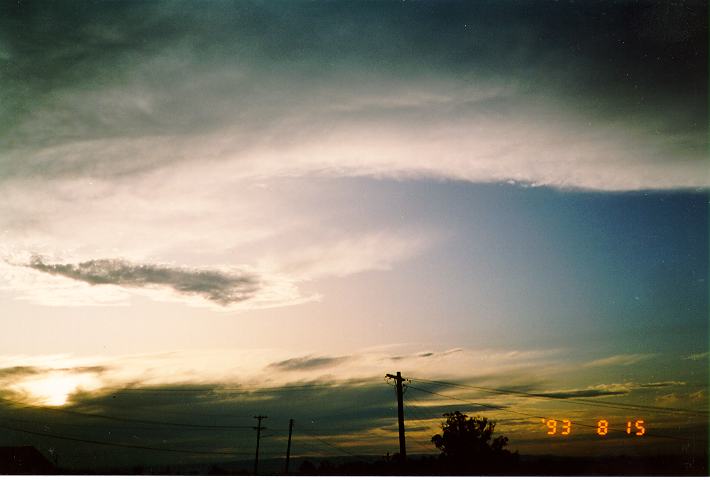 altostratus altostratus_cloud :  Schofields, NSW   15 August 1993