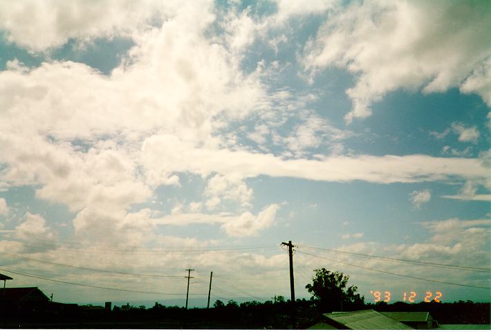 cumulus humilis : Schofields, NSW   22 December 1993