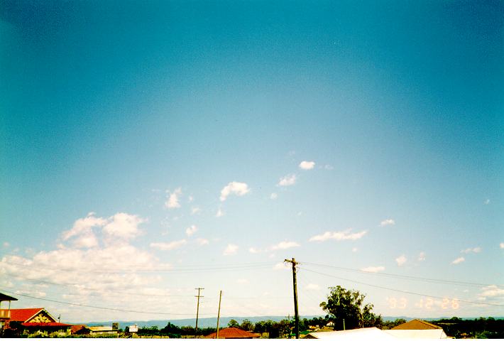 cumulus humilis : Schofields, NSW   26 December 1993