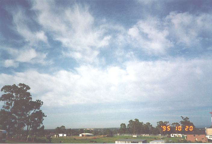 altostratus altostratus_cloud : Riverstone, NSW   20 October 1995