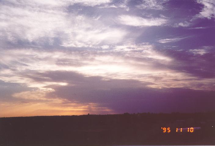 altostratus altostratus_cloud : Schofields, NSW   10 November 1995