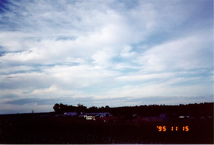 altostratus altostratus_cloud : Schofields, NSW   15 November 1995