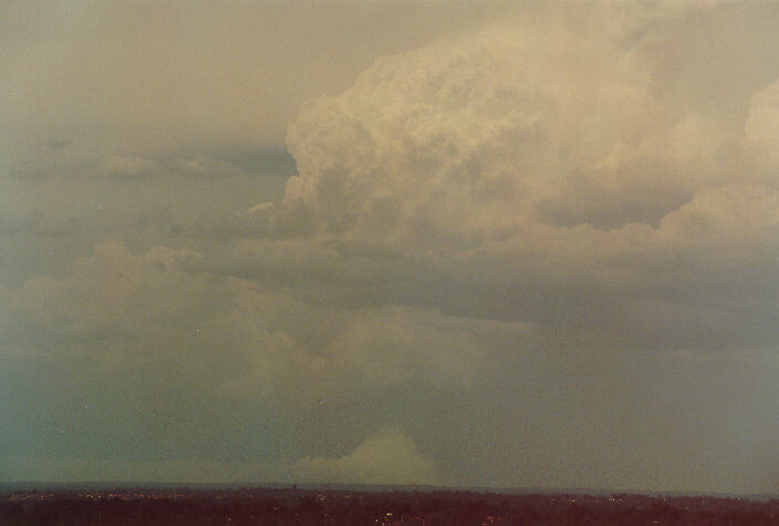 cumulonimbus supercell_thunderstorm : Rooty Hill, NSW   5 February 1996