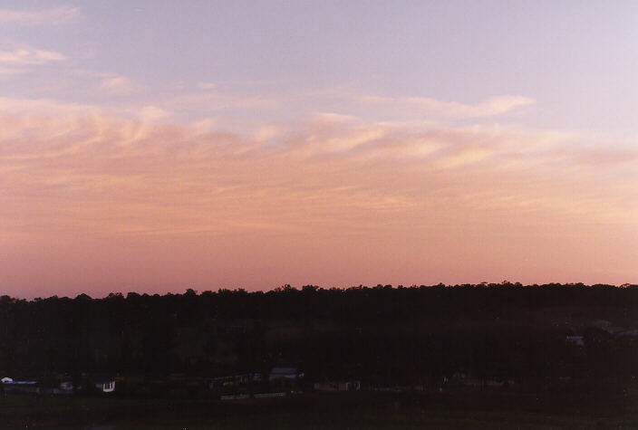sunset sunset_pictures : Schofields, NSW   27 January 1998