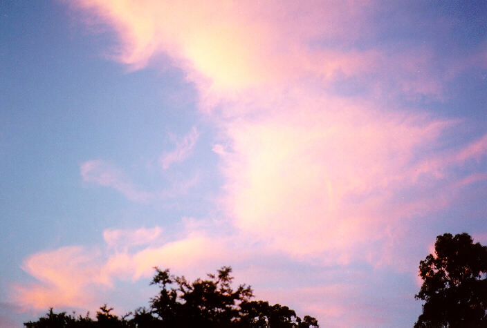 sunset sunset_pictures : Oakhurst, NSW   30 January 1998