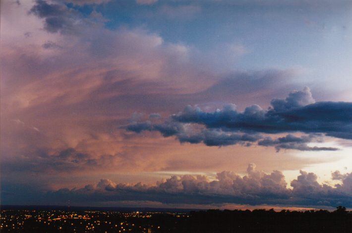 anvil thunderstorm_anvils : Horsley Park, NSW   13 November 1998