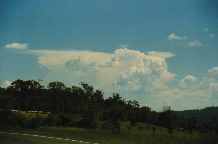 thunderstorm cumulonimbus_incus : near Putty, NSW   3 January 1999