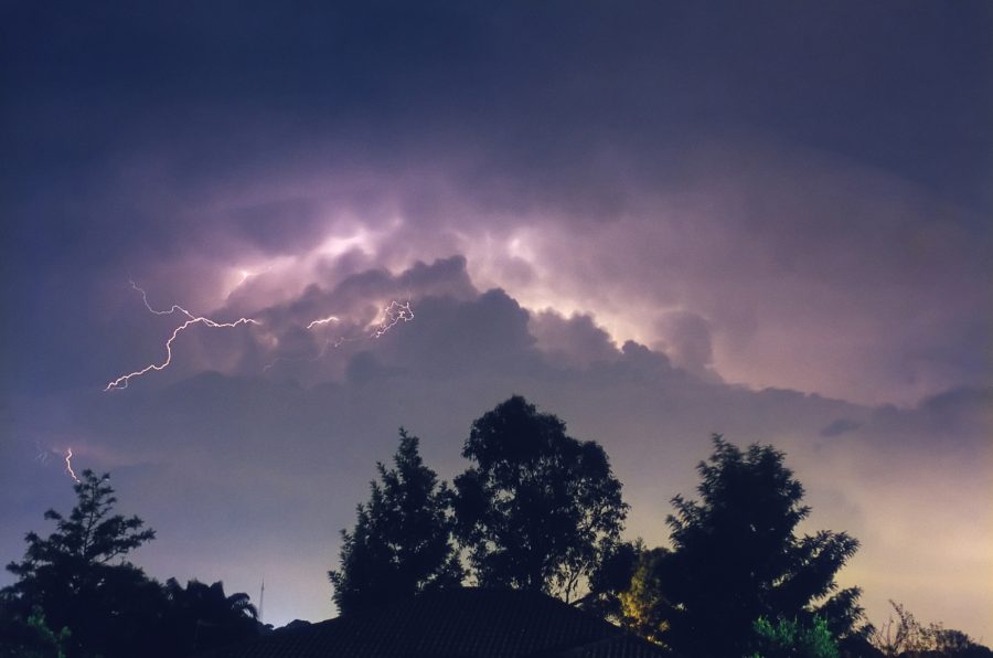 cumulonimbus supercell_thunderstorm : Oakhurst, NSW   14 April 1999