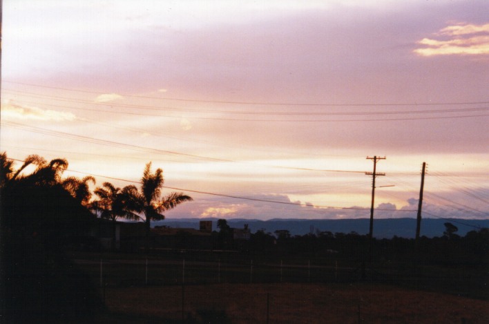 sunset sunset_pictures : Schofields, NSW   27 August 1999