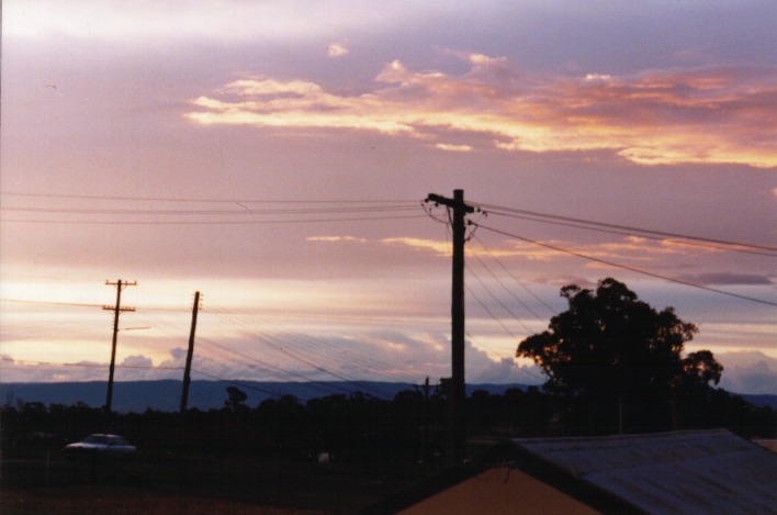 sunset sunset_pictures : Schofields, NSW   27 August 1999