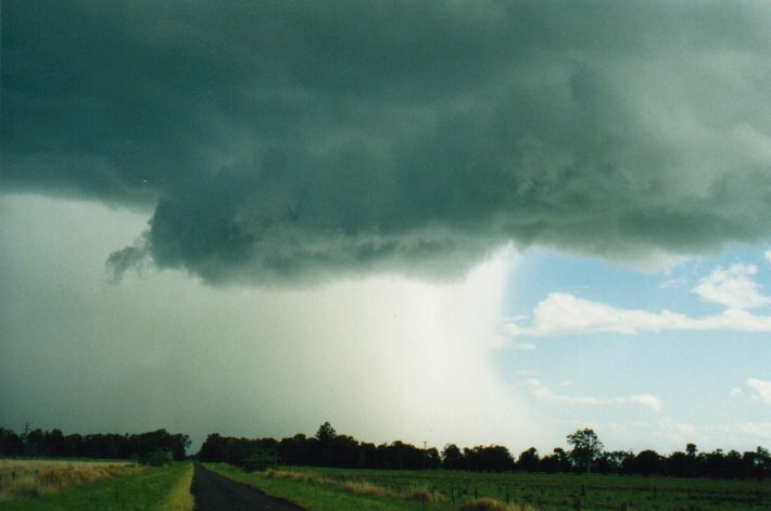 cumulonimbus thunderstorm_base : Tatham, NSW   24 October 1999