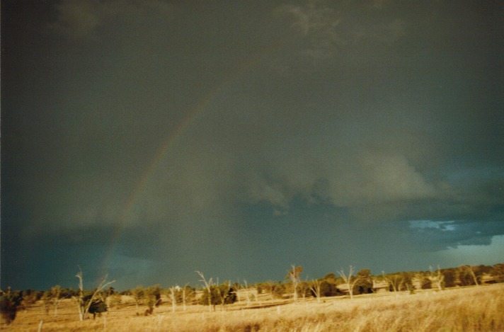 cumulonimbus thunderstorm_base : E of Mitchell, Qld   21 November 1999