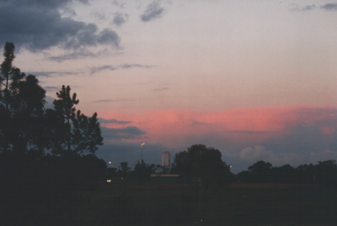 thunderstorm cumulonimbus_incus : Morisset, NSW   20 August 2000