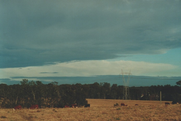 thunderstorm cumulonimbus_incus : Schofields, NSW   24 August 2000