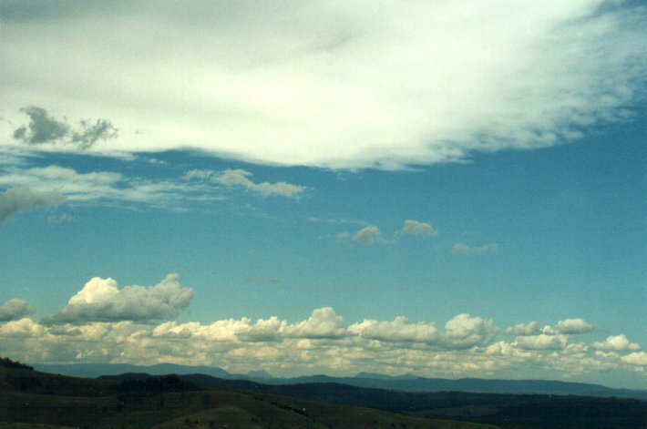 anvil thunderstorm_anvils : Richmond Range, NSW   4 November 2000