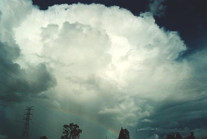 thunderstorm cumulonimbus_incus : W of Chinchilla, Qld   20 November 2000