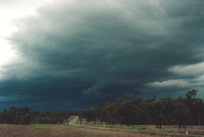 cumulonimbus thunderstorm_base : 40km N of Banana, Qld   21 November 2000