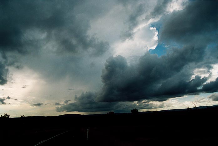 cumulonimbus thunderstorm_base : Anakie, Qld   22 November 2000