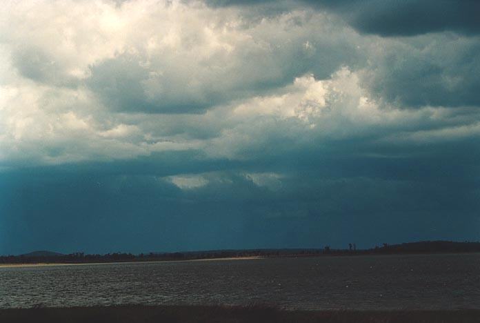 cumulonimbus thunderstorm_base : Coolmunda Dam, Inglewood, Qld   27 November 2000