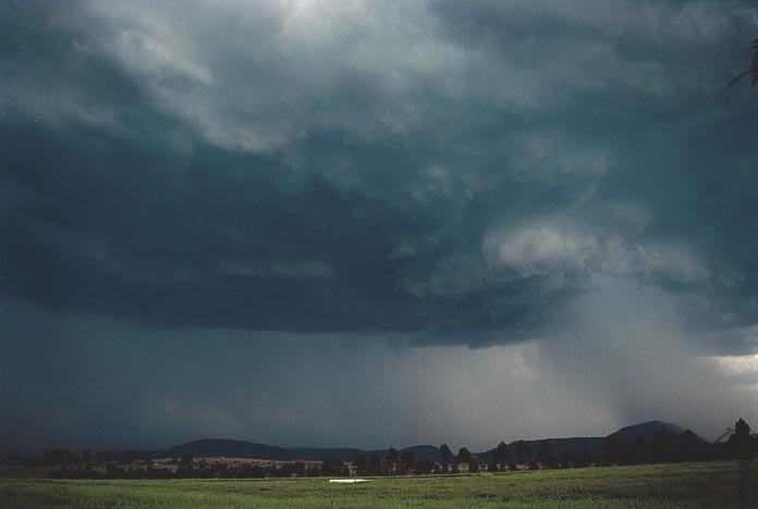 cumulonimbus thunderstorm_base : W of Jerrys Plains, NSW   6 December 2000