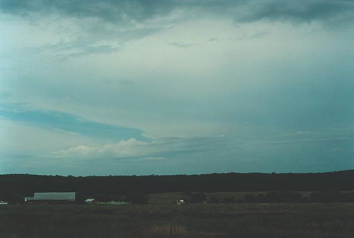 thunderstorm cumulonimbus_incus : S of Tambar Springs, NSW   8 January 2001