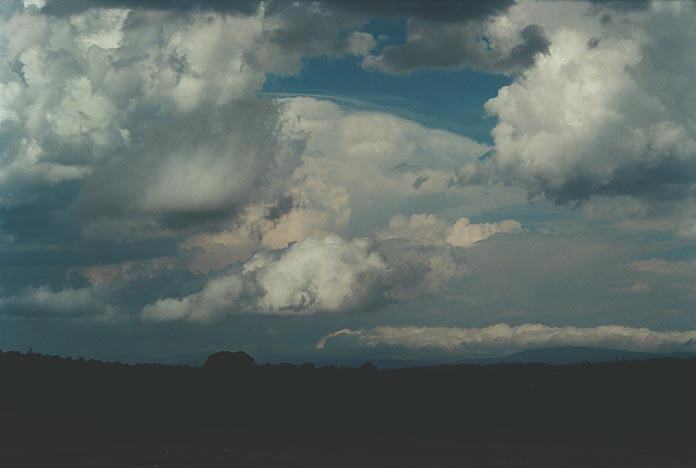 thunderstorm cumulonimbus_incus : near Ebor, NSW   17 January 2001