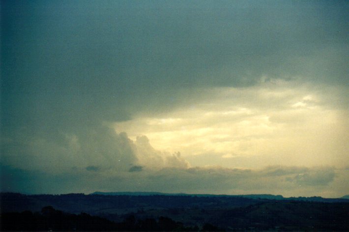 anvil thunderstorm_anvils : McLeans Ridges, NSW   31 December 2001