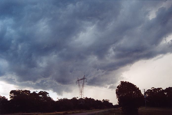 cumulonimbus thunderstorm_base : near Peats Ridge, NSW   8 February 2002