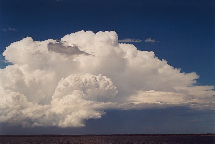 cumulonimbus supercell_thunderstorm : E of Raymond Terrace, NSW   8 February 2002