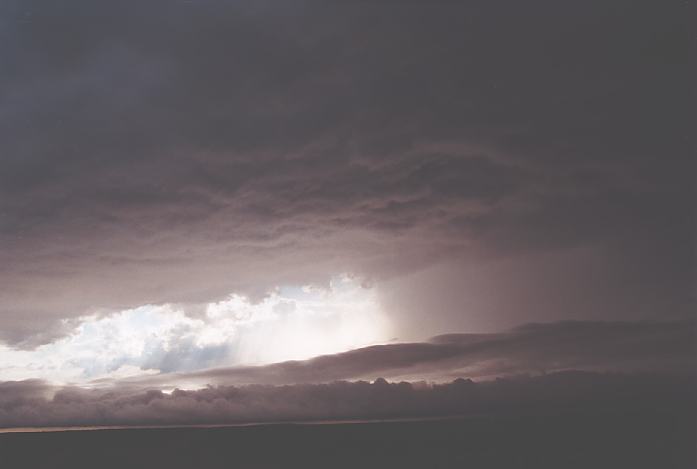 cumulonimbus thunderstorm_base : E of Floydada, Texas, USA   4 June 2002