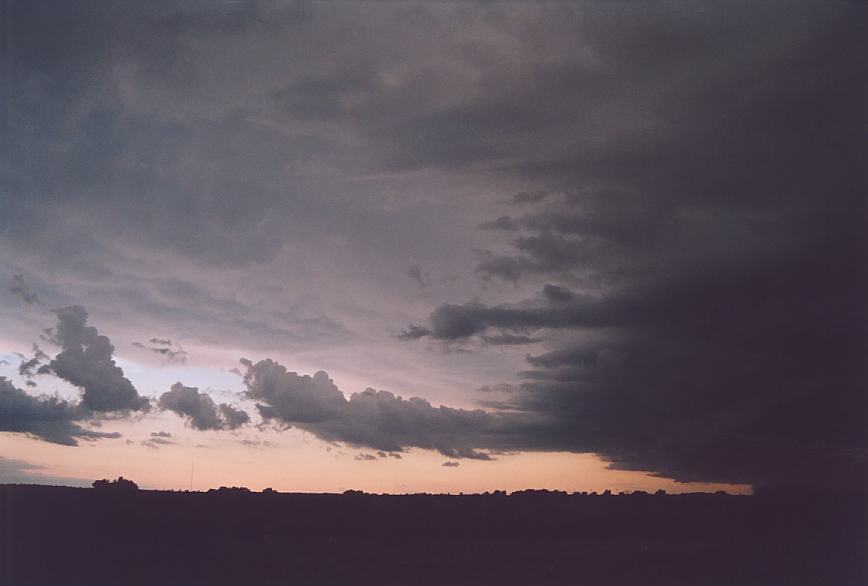 cumulonimbus thunderstorm_base : near Cement, Oklahoma, USA   10 June 2003