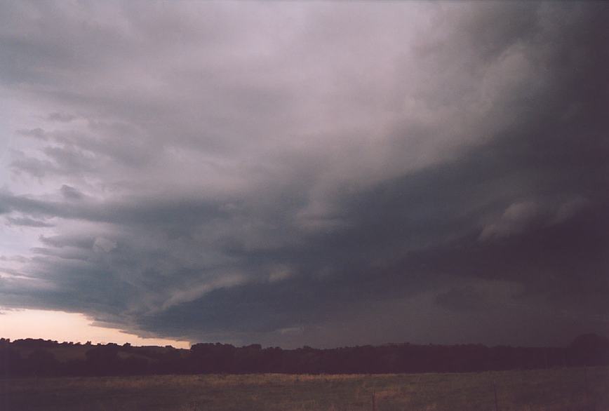 cumulonimbus thunderstorm_base : near Cement, Oklahoma, USA   10 June 2003