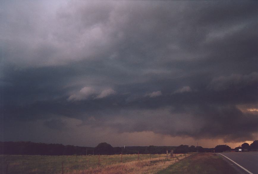 cumulonimbus thunderstorm_base : near Cement, Oklahoma, USA   10 June 2003
