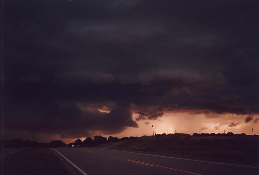 cumulonimbus thunderstorm_base : near Cement, Oklahoma, USA   10 June 2003