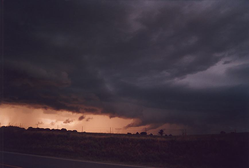 cumulonimbus thunderstorm_base : near Cement, Oklahoma, USA   10 June 2003