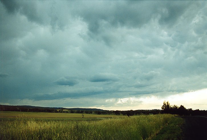 cumulonimbus thunderstorm_base : N of Molong, NSW   12 December 2003