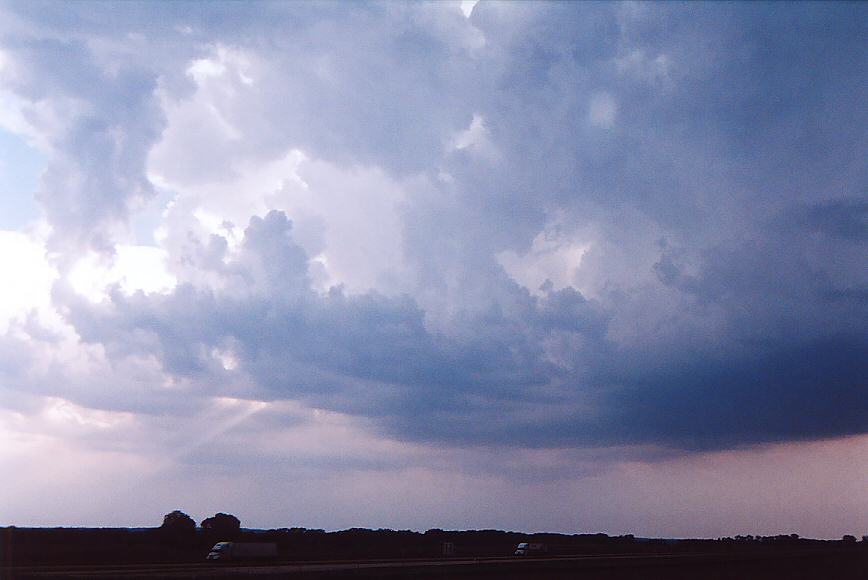 cumulonimbus thunderstorm_base : NW of Sioux City, South Dakota, USA   9 May 2004