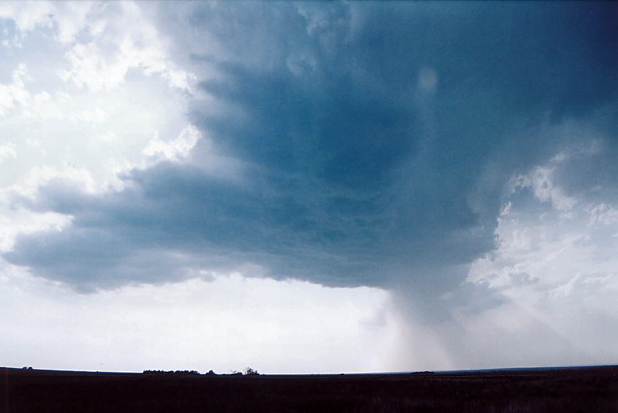cumulonimbus thunderstorm_base : NW of Dodge City, Kansas, USA   17 May 2004