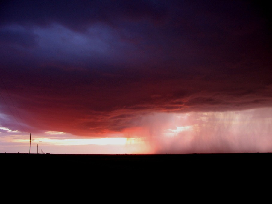 cumulonimbus thunderstorm_base : SSE of Springfield, Colorado, USA   28 May 2005