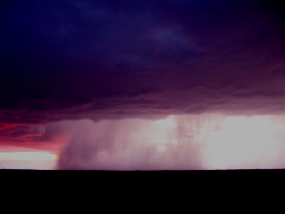 cumulonimbus thunderstorm_base : SSE of Springfield, Colorado, USA   28 May 2005