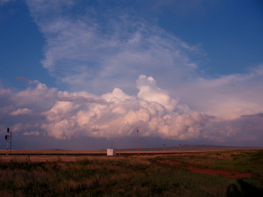 thunderstorm cumulonimbus_calvus : SE of Des Moines, New Mexico, USA   30 May 2005