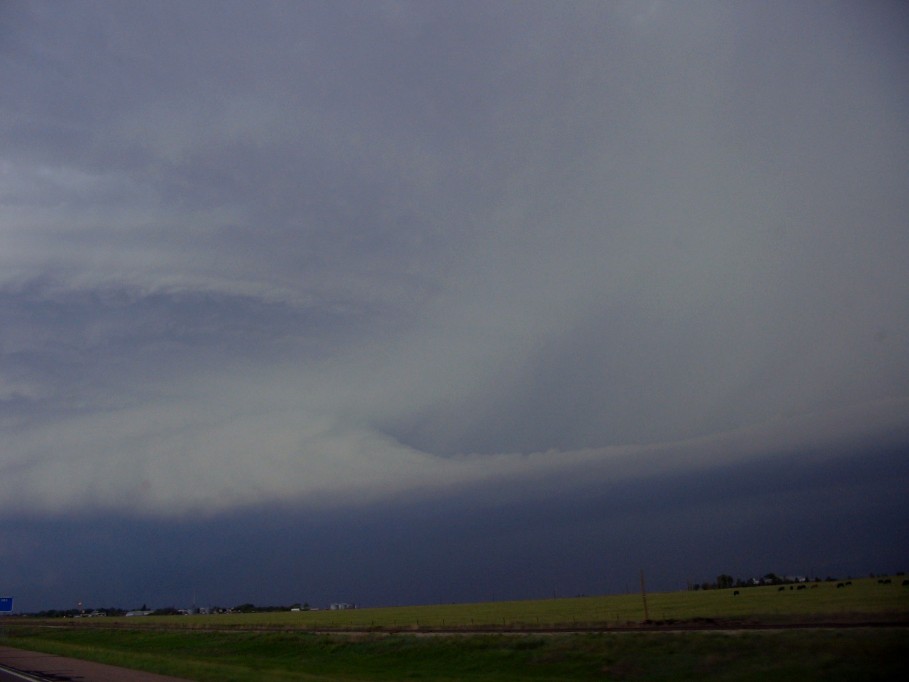 wallcloud thunderstorm_wall_cloud : I-70 near Flagler, Colorado, USA   2 June 2005