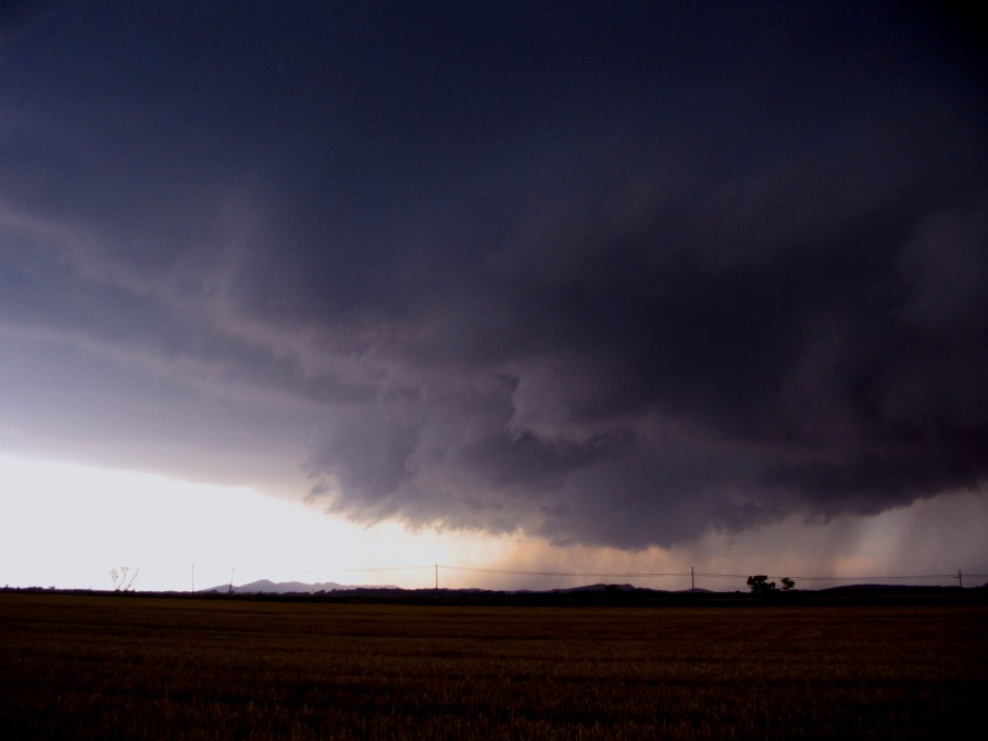cumulonimbus thunderstorm_base : near Snyder, Oklahoma, USA   5 June 2005
