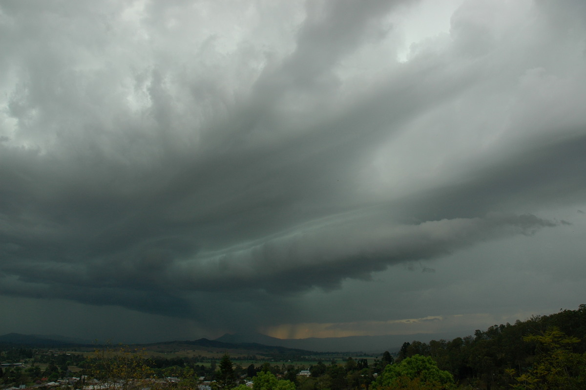 cumulonimbus thunderstorm_base : Kyogle, NSW   27 September 2005