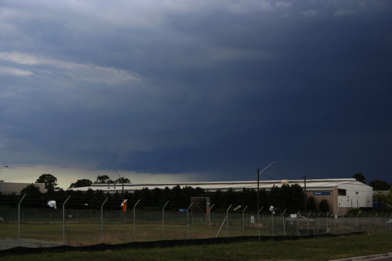 cumulonimbus thunderstorm_base : Bankstown Airport, NSW   22 October 2005