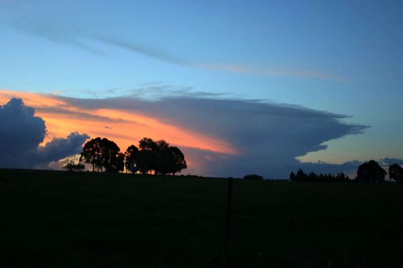 anvil thunderstorm_anvils : E of Cowra, NSW   24 October 2005