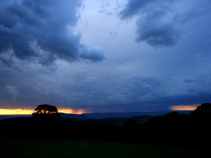 cumulonimbus thunderstorm_base : Mt Lambie, NSW   22 November 2005